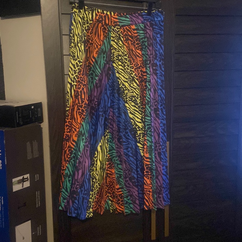 Colorful animal print skirt